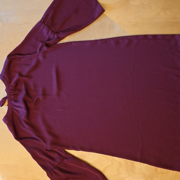 Old Navy - Burgandy Tie Front Dress with Mandarin Collar. NWT! - Picture 7 of 7